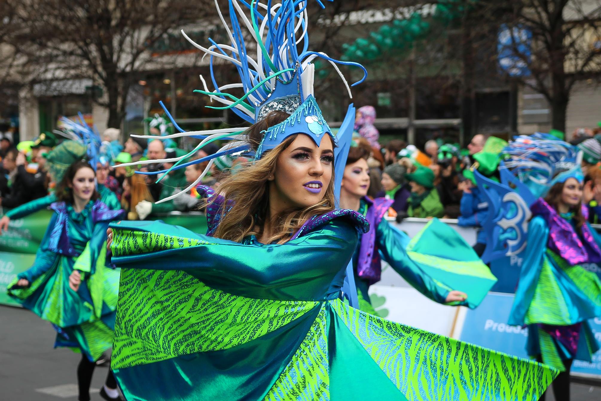 Woman Performing in St. Patrick's Festival Parade 2017