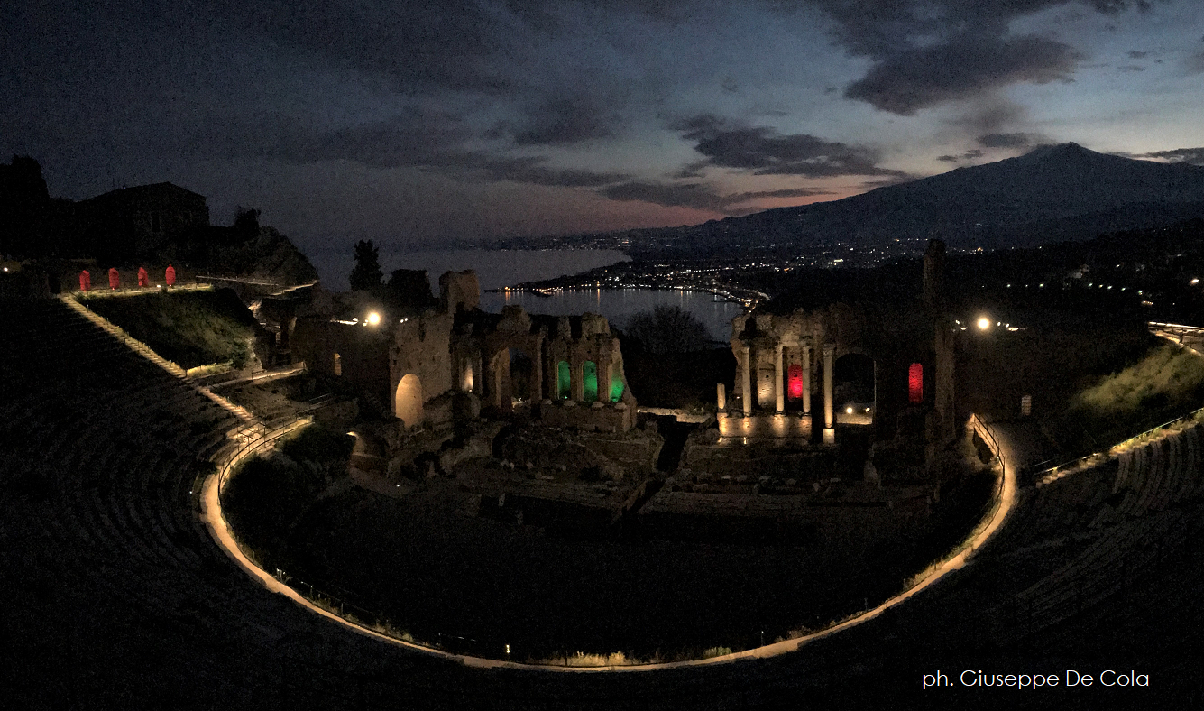 PNT, Taormina, Luci Tricolore Teatro Antico, ph. De Cola