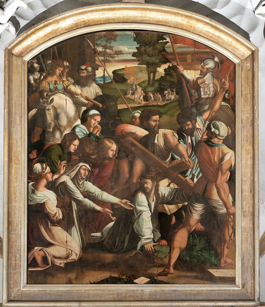 JACOPO VIGNERIO_ Salita al Calvario, olio su tavola, 1541. Chiesa San Francesco d'Assisi, Catania