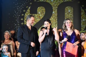 Tiziana Cosentino e i due conduttori