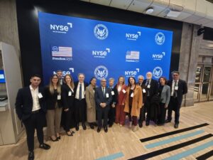 La delegazione del Progetto Cluster in Sicilia a Wall Strett